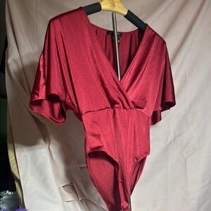 Forever 21 Red Chemise with Satin Finish